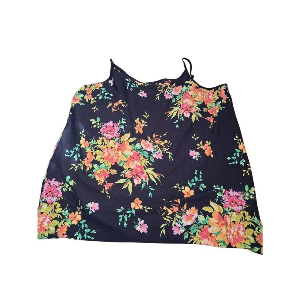 Torrid plus size 6 tank black yellow pink foxy tunic cami